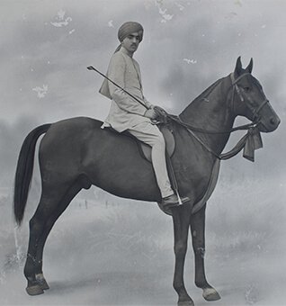 on-horse-blackwhite